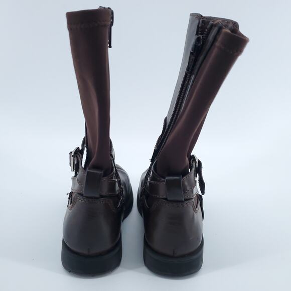 Stride Rite Girl Toddler SR Ella Rose Tall Brown Riding Boot Inside Zipper| 8T - Picture 3 of 7